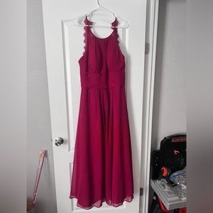 David’s Bridal Bridesmaid gown size 12 burgundy. Worn once